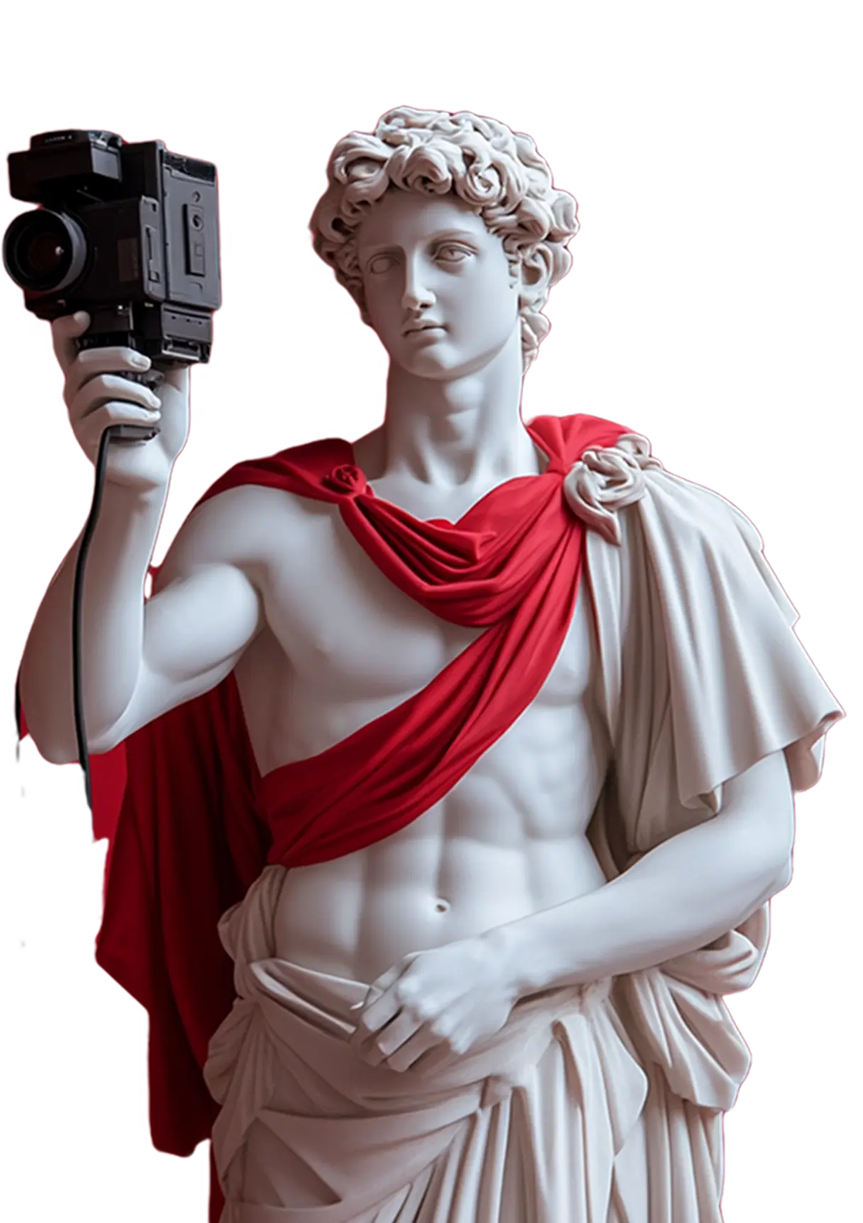 Statue with camera