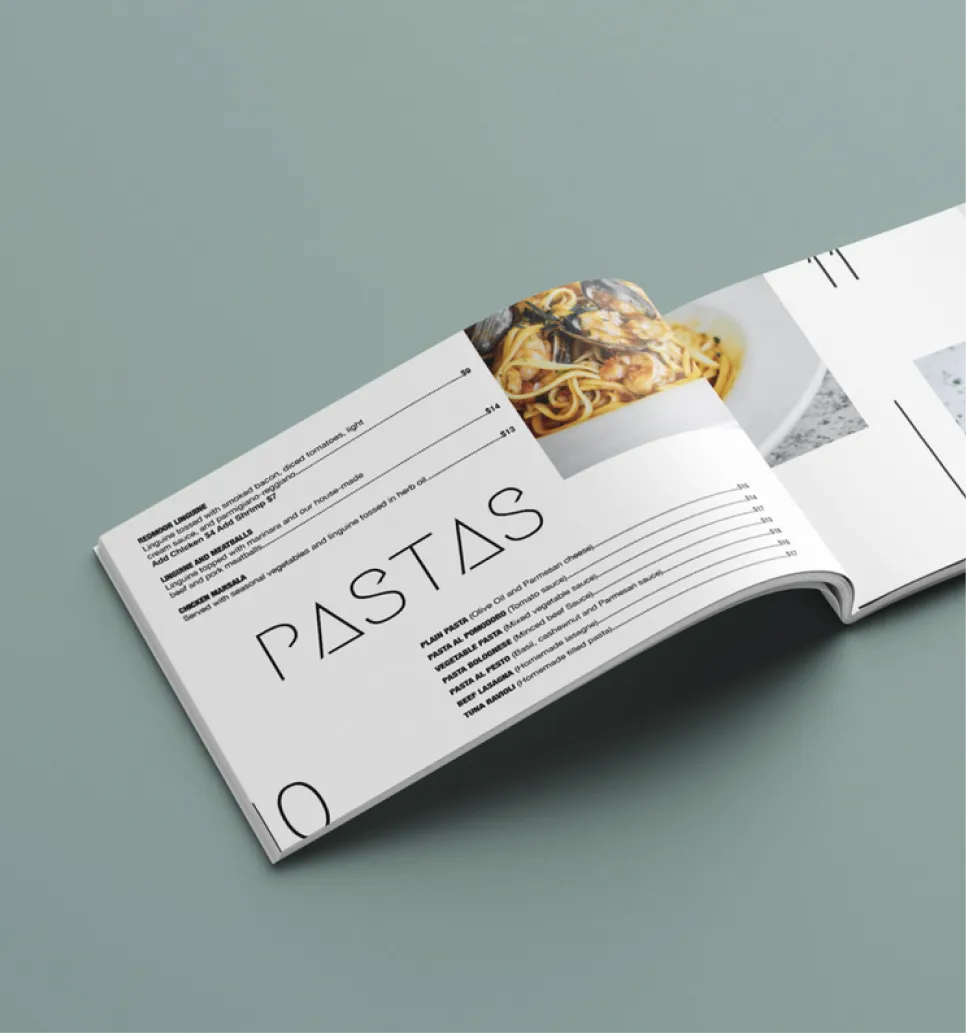 Hotel & Hospitality Menus