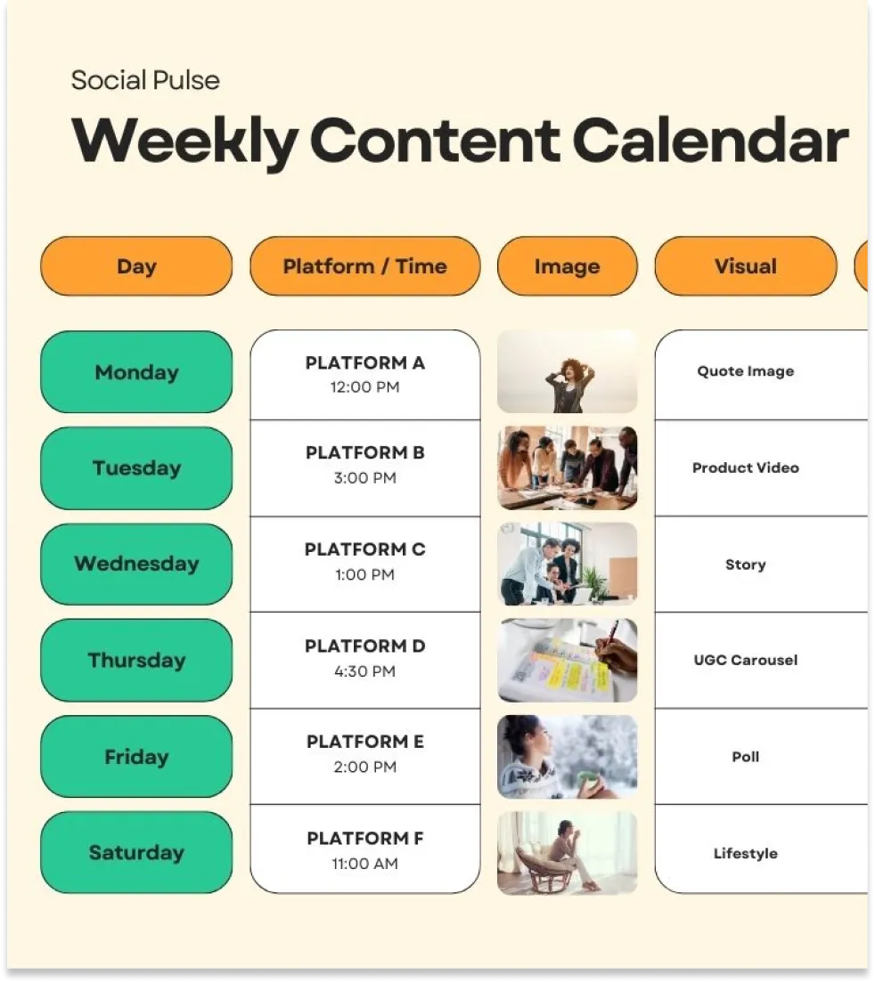 Content Strategy & Calendar Creation